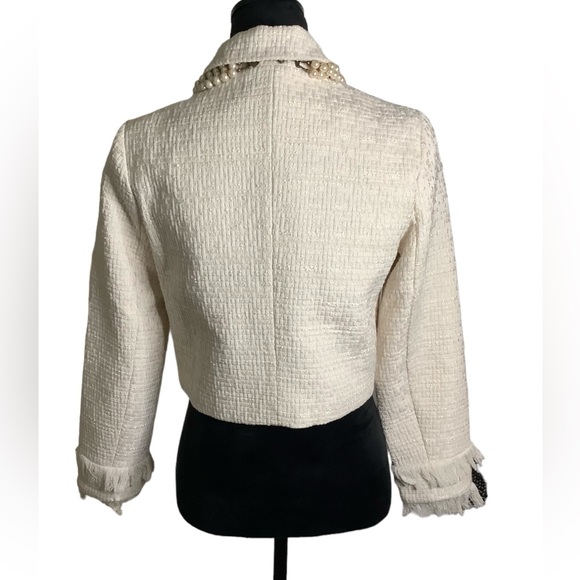 Bey Azura cropped cream long sleeve‎ jacket. Size Medium - Picture 4 of 16